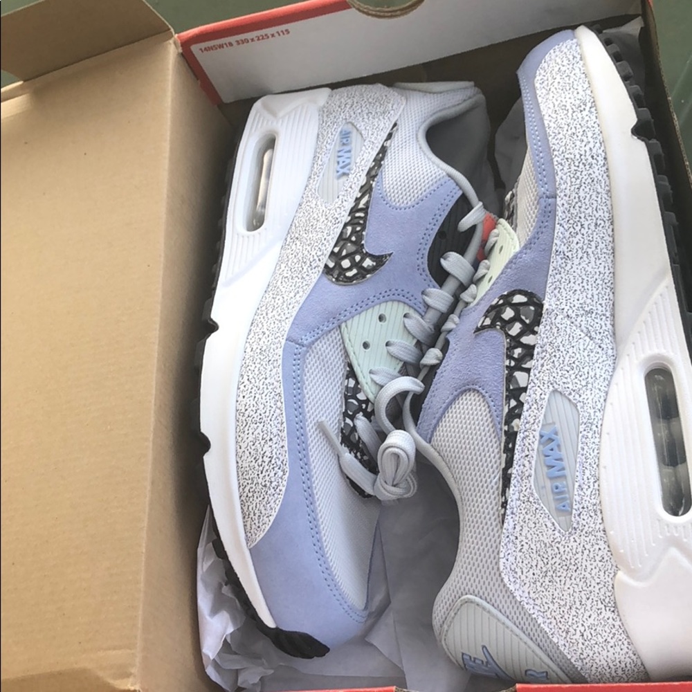Woman air max 90 prem Nike pure platinum blue 12US